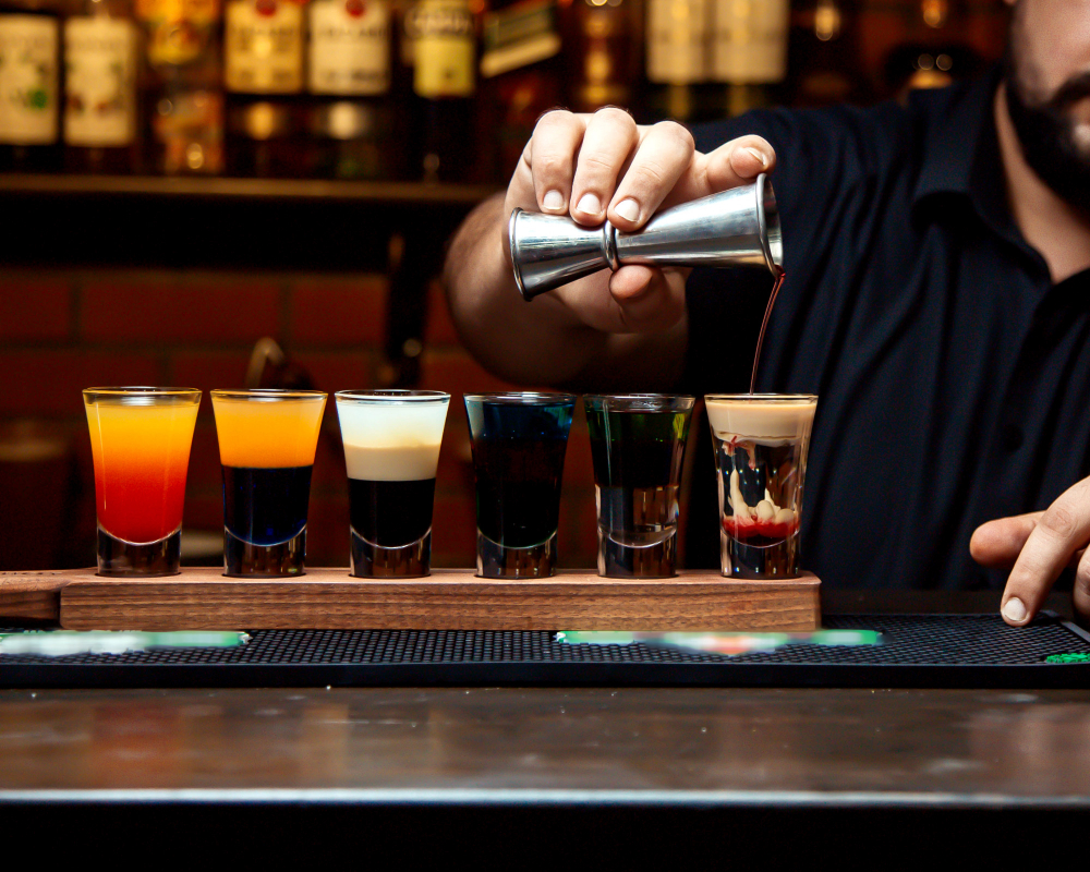 Ambient-lit hospitality space with gaming machines