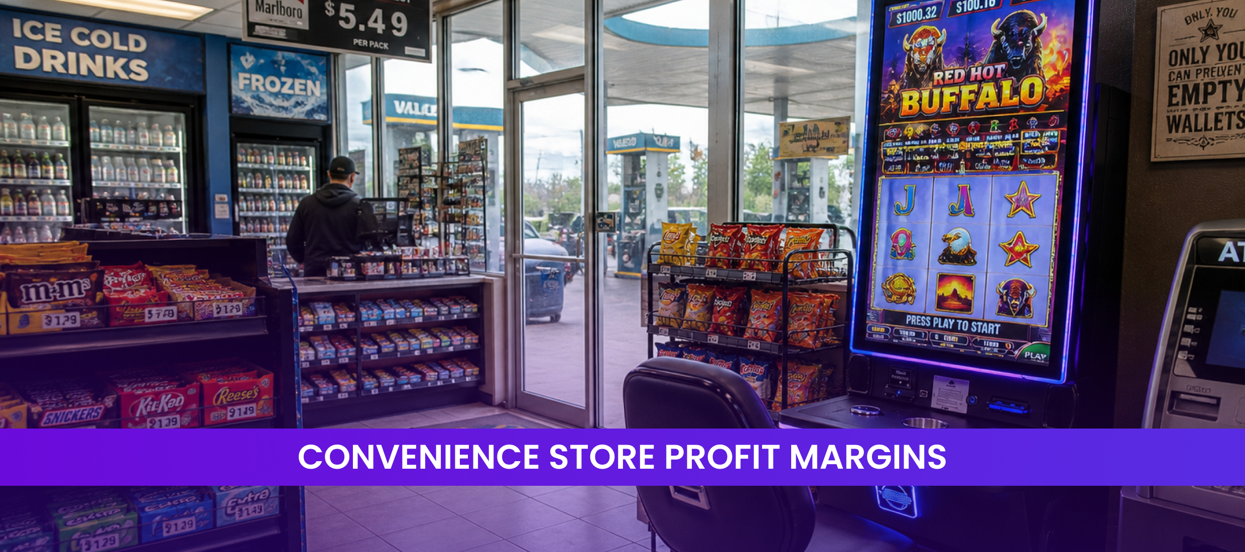 Skill games machine cabinets in Convenience Store
