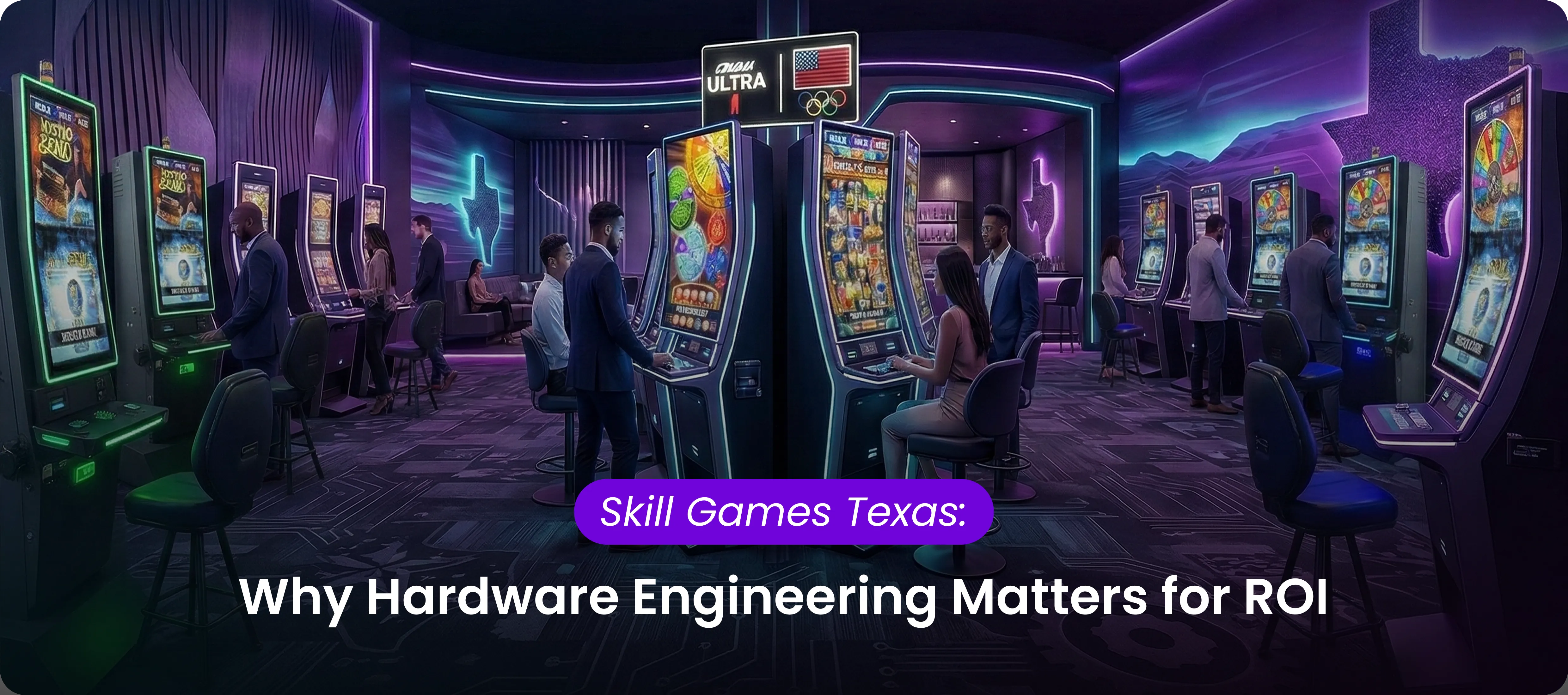 Vertical skill games Texas with 43-inch high-def screens.